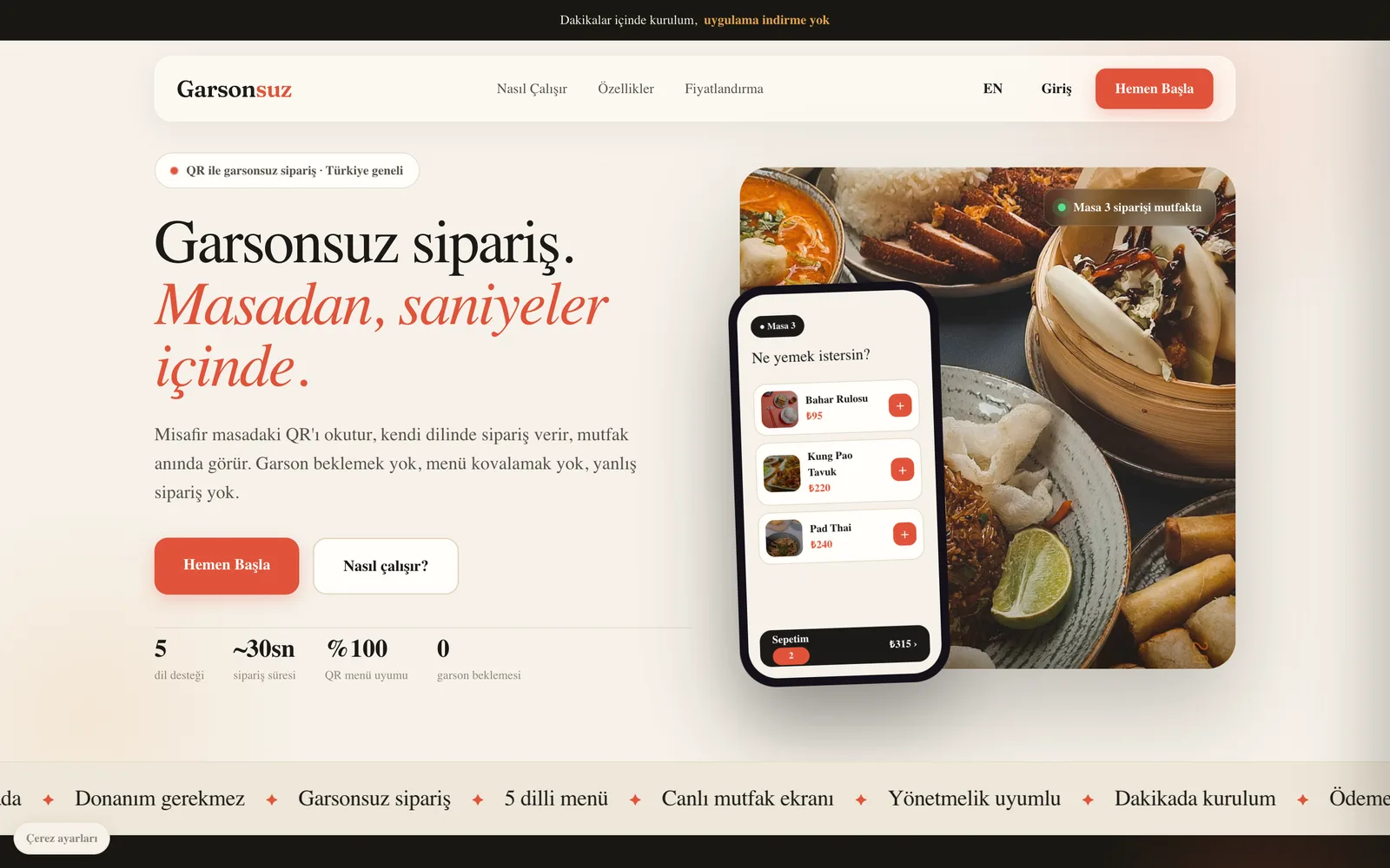 Garsonsuz — homepage