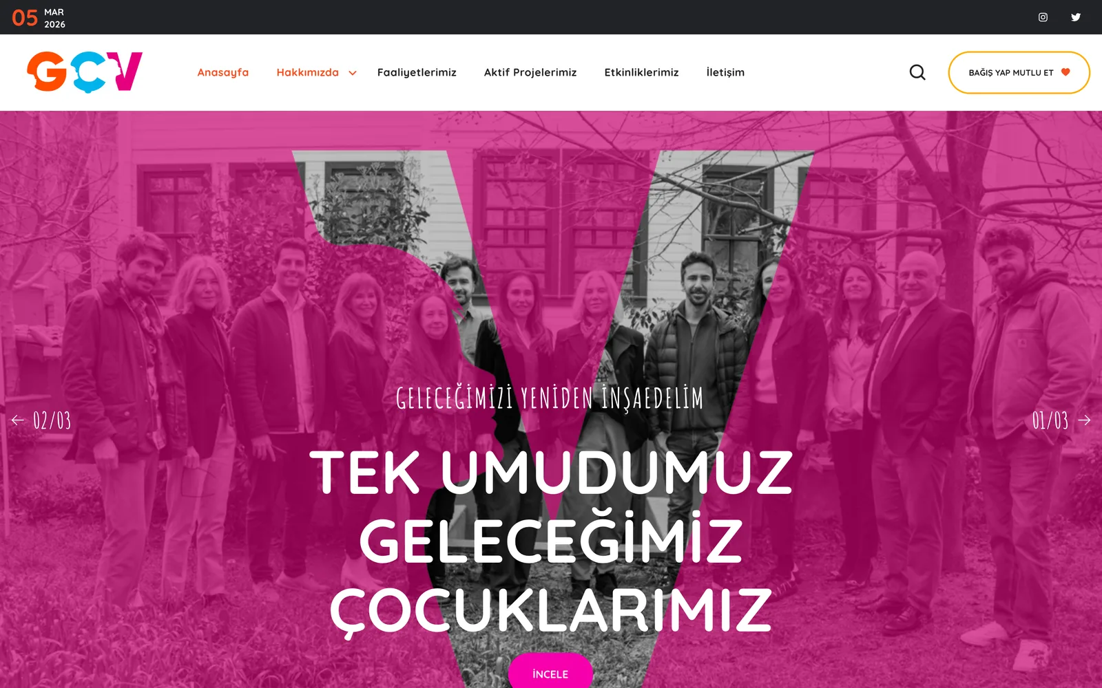 Geleceğimizin Çocukları Vakfı — homepage