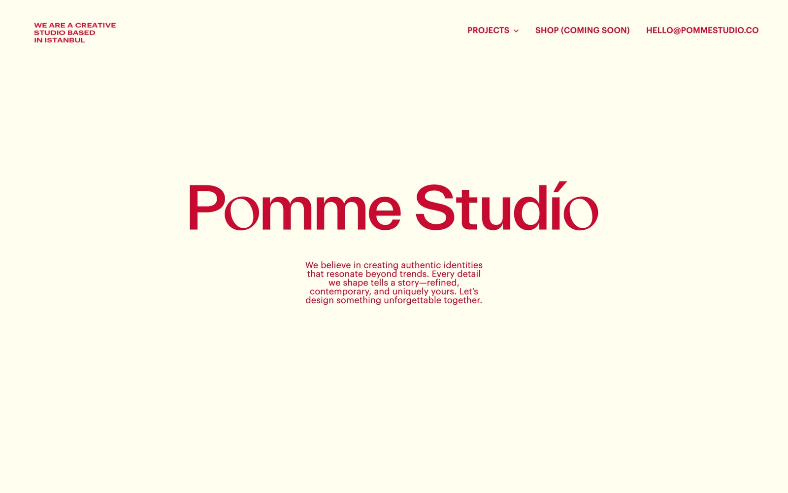 Pomme Studio — homepage