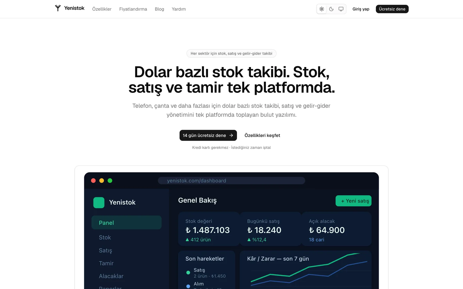 Yenistok — homepage